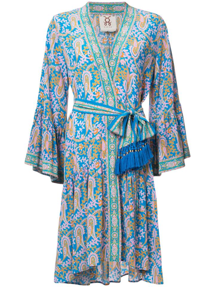Figue Caroline Paisley-print Kimono Dress - Blue