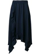 P.a.r.o.s.h. Asymmetric Pleated Trim Skirt - Blue