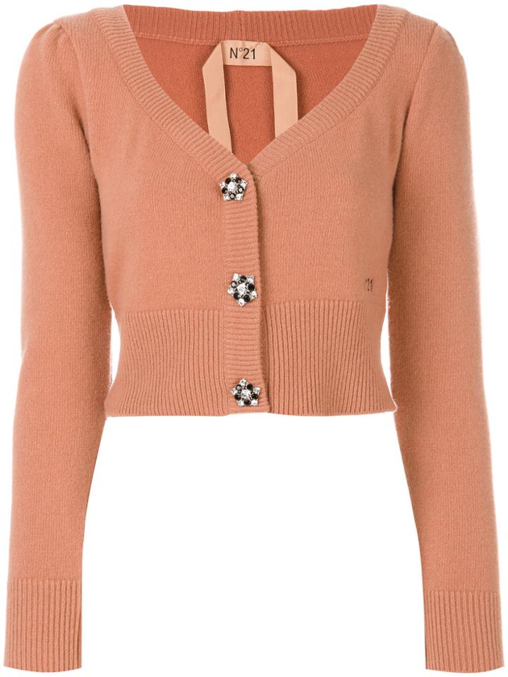 No21 Cropped Cardigan - Pink & Purple