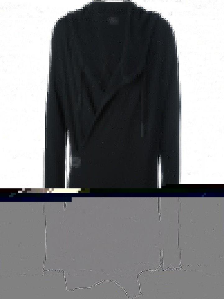 Lost & Found Ria Dunn Wrap Knitted Hooded Coat, Men's, Size: Medium, Black, Cotton