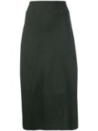 Zucca Ribbed Pull-on Skirt - Green