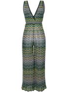M Missoni Palazzo Style Knit Jumpsuit - Black