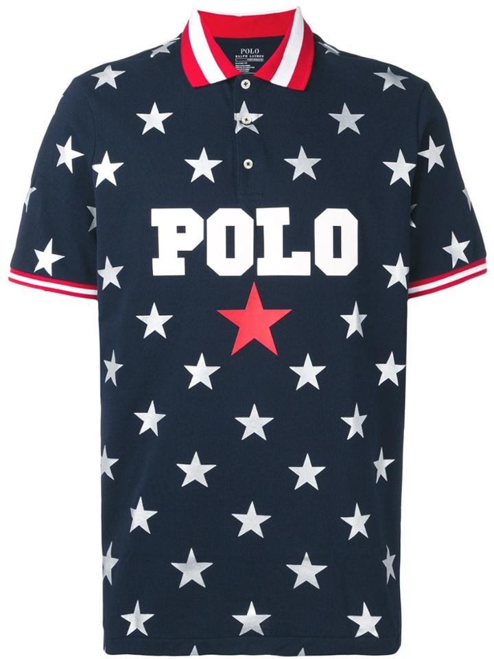 Polo Ralph Lauren Star Print Polo Shirt - Blue
