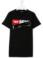 Diesel Kids Logo Tape T-shirt - Black