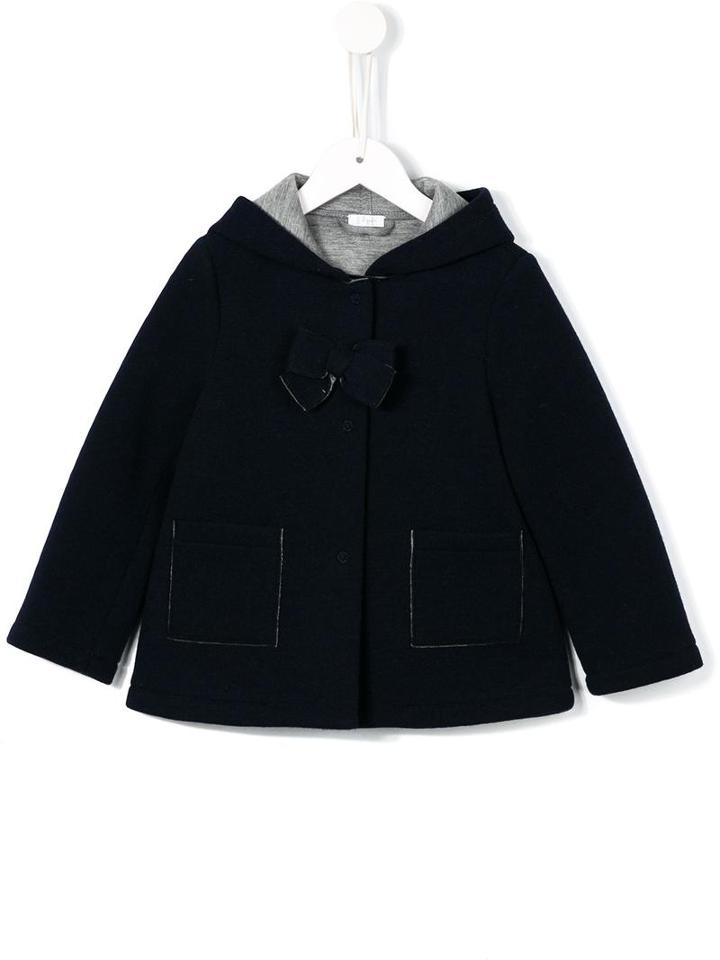 Il Gufo Hooded Jacket, Toddler Girl's, Size: 4 Yrs, Blue