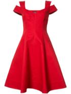 Paule Ka Flared Dress, Women's, Size: 44, Red, Cotton