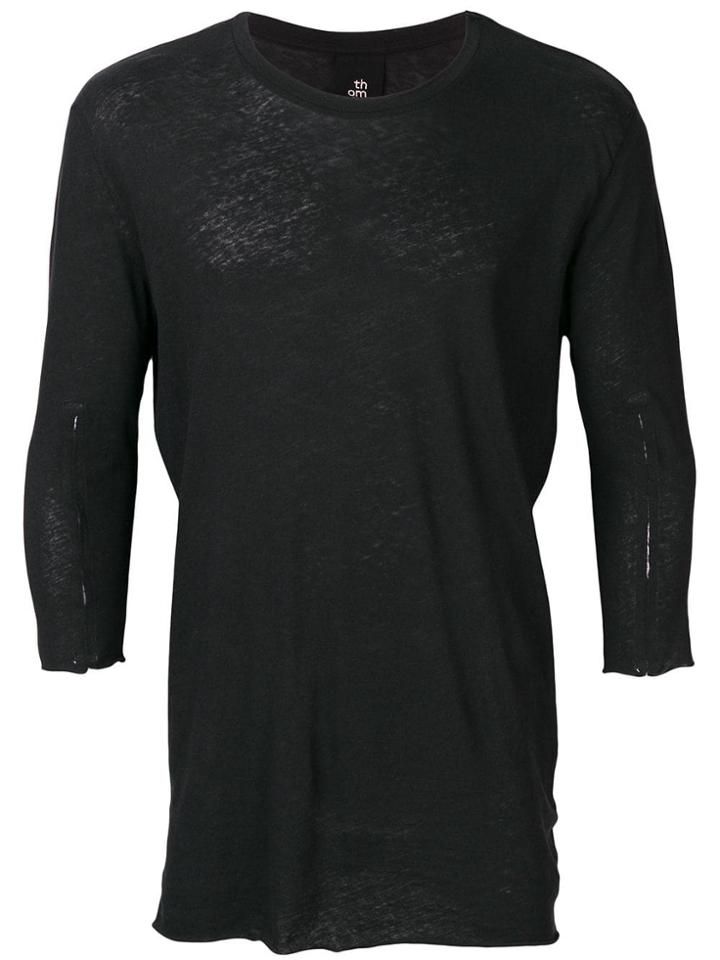 Thom Krom 3/4 Sleeves T-shirt - Black