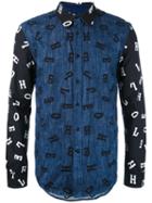 Embroidered Letter Shirt - Men - Cotton/polyester - M, Black, Cotton/polyester, House Of Holland