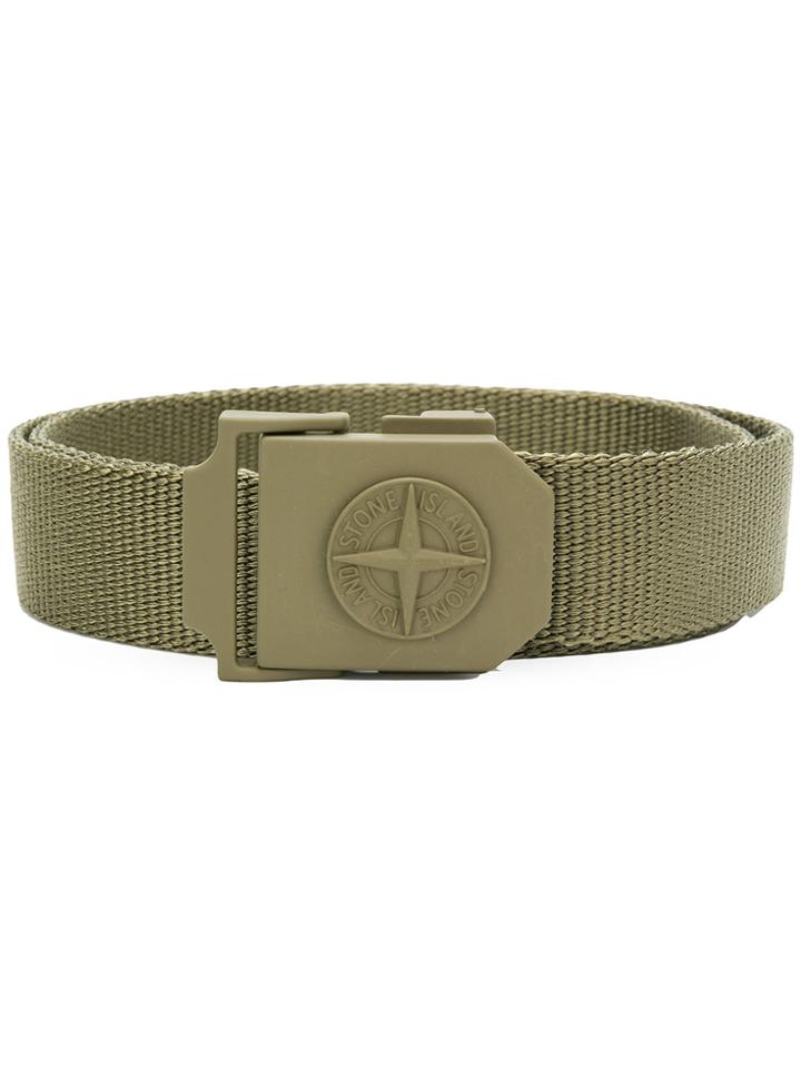 Stone Island Logo Buckle Belt - Green