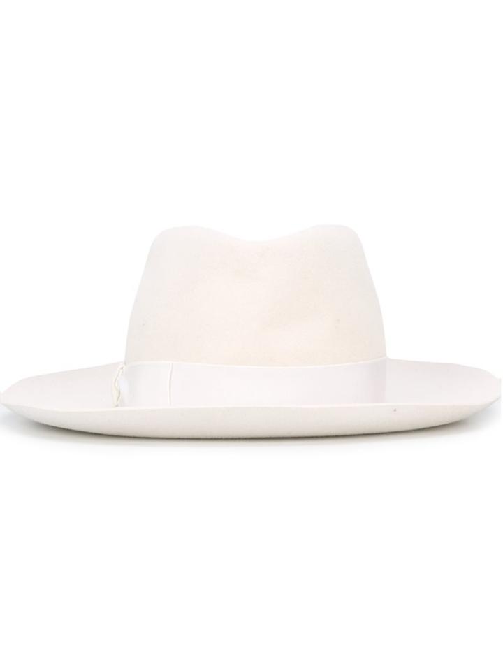 Borsalino Classic Panama Hat, Women's, Size: 56, White, Wool Felt