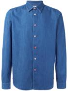 Ps By Paul Smith Button Detail Denim Shirt, Men's, Size: Xl, Blue, Cotton