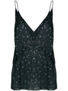 Iro Micro Floral Print Blouse - Black