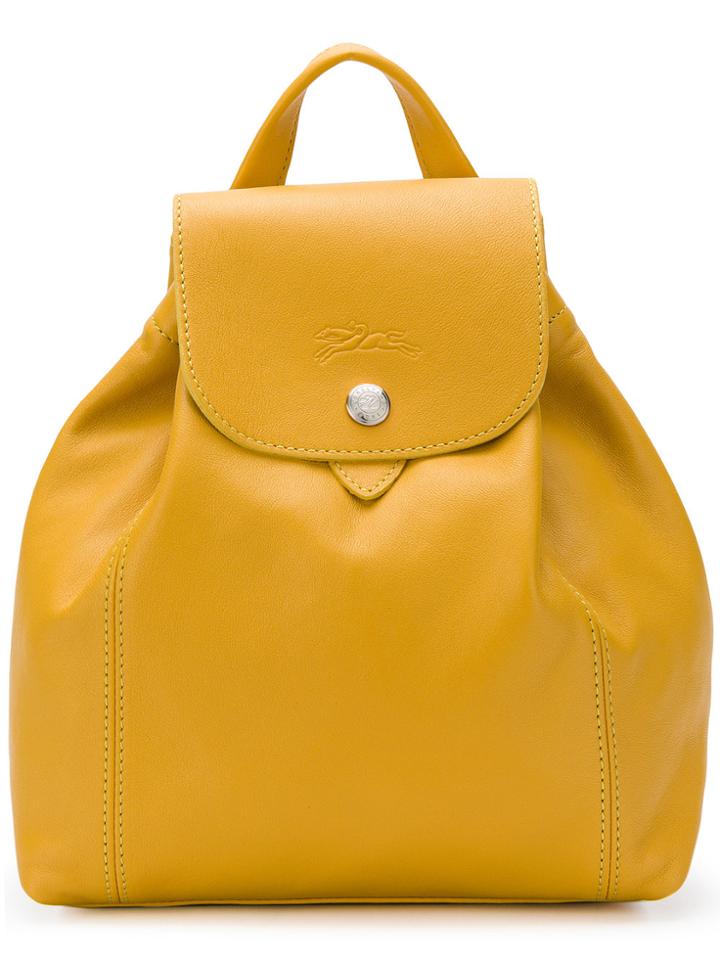 Longchamp Foldover Top Backpack - Yellow & Orange