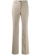 Nina Ricci Tartan Print Trousers - Neutrals
