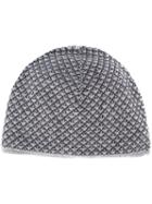 Giorgio Armani Reversible Logo Beanie, Men's, Size: Medium, Grey, Virgin Wool
