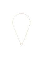 Rosa De La Cruz Yellow Gold And Diamond Heart Charm Necklace -
