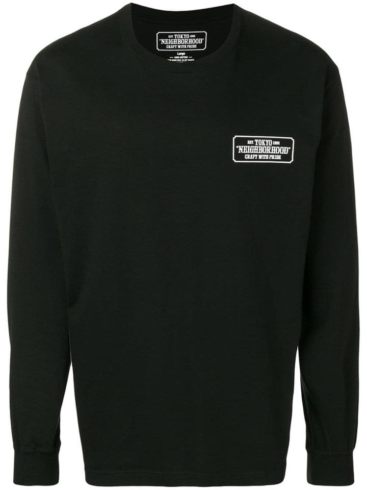 Neighborhood Bar & Shield Logo Sweatshirt - Black