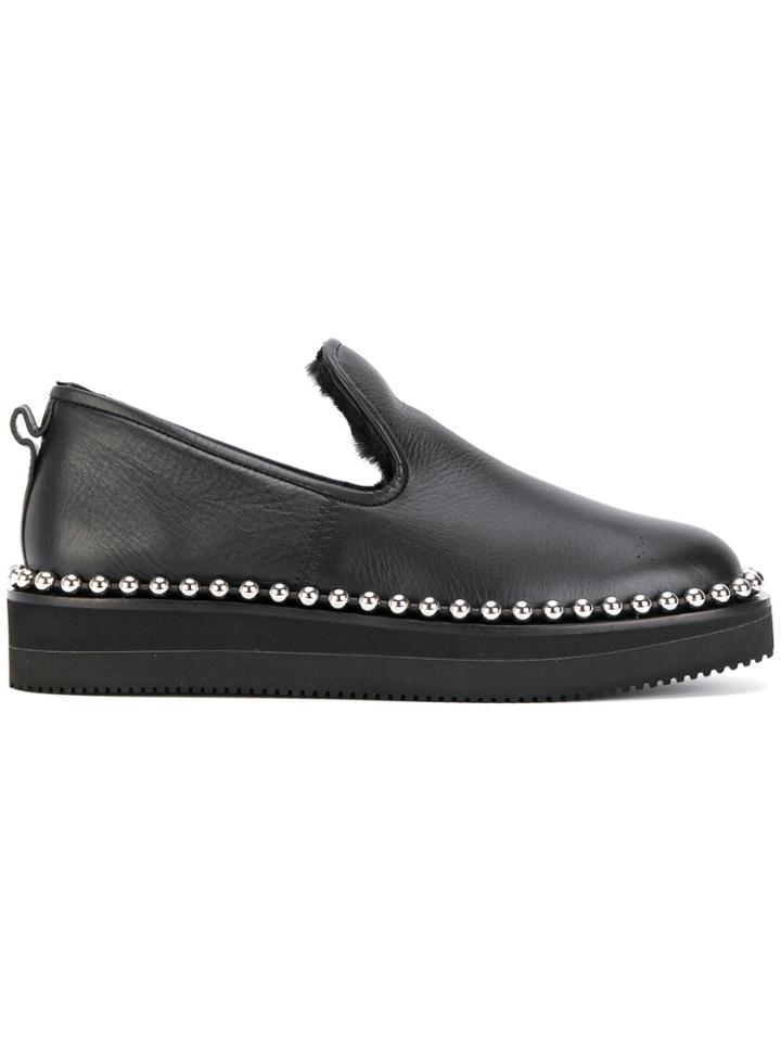 Alexander Wang Stud Trimmed Loafers - Black