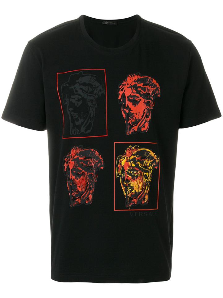 Versace Sculpture Printed T-shirt - Black