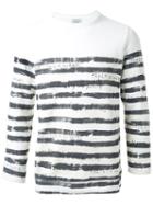 Fad Three Striped Sweatshirt, Men's, Size: Large, White, Cotton
