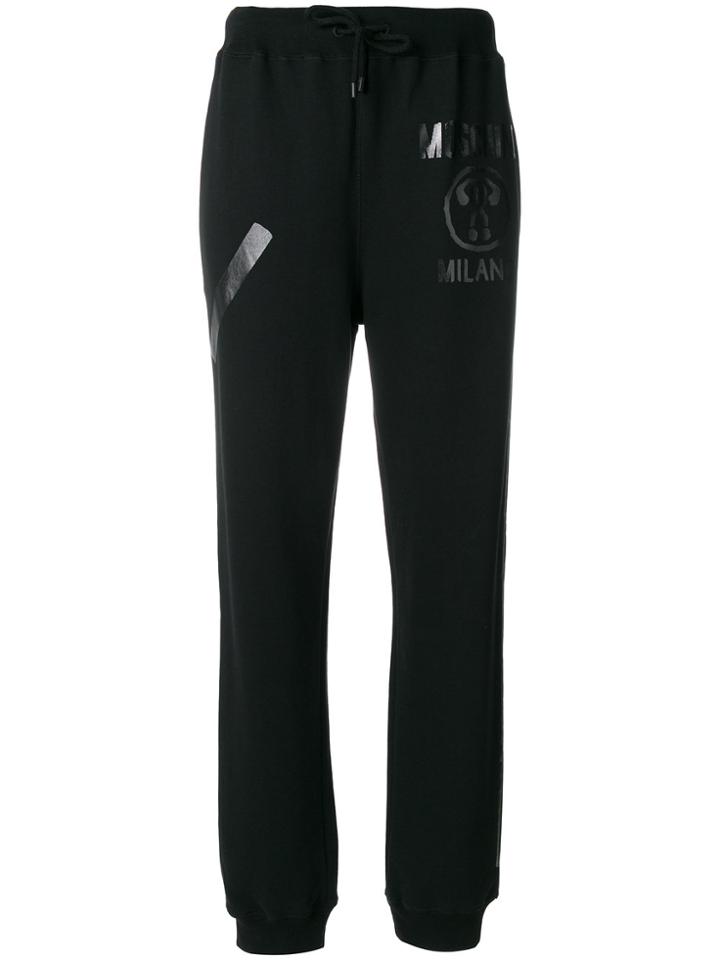 Moschino Vinyl Logo Track Trousers - Black