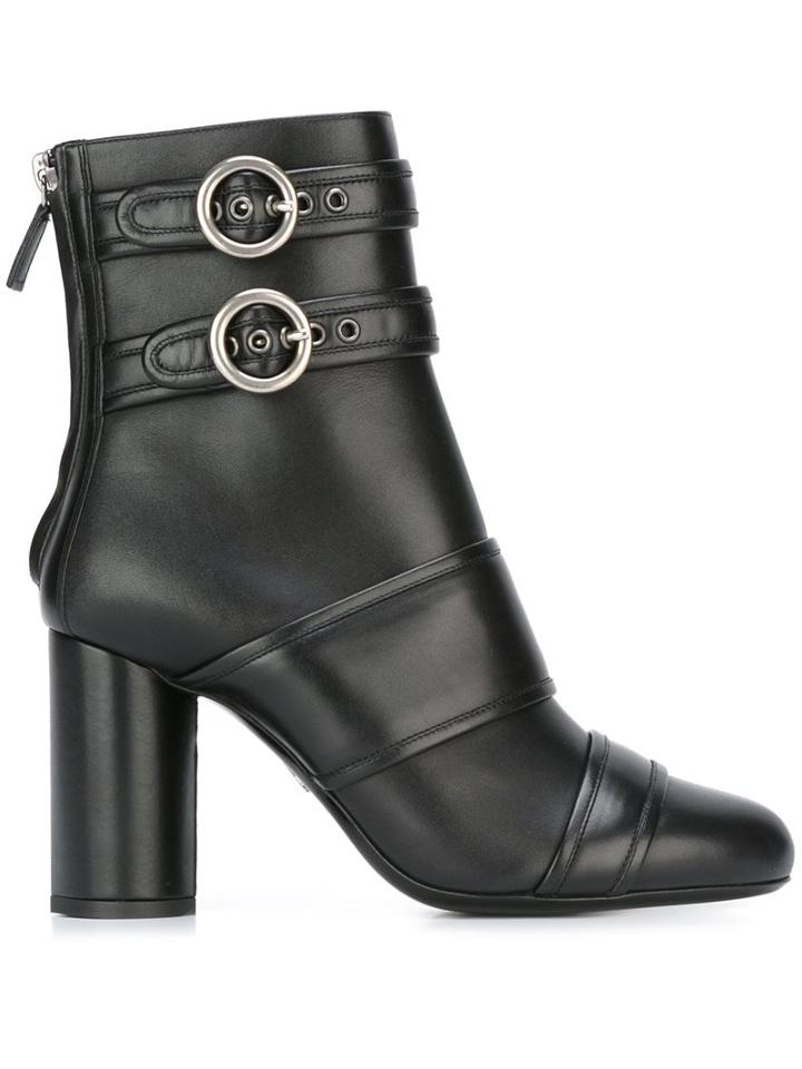 Lanvin Buckled Panel Ankle Boots