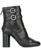 Lanvin Buckled Panel Ankle Boots