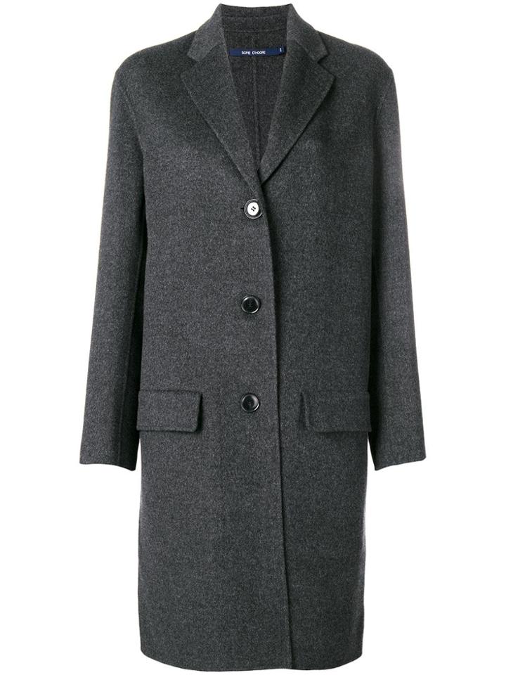 Sofie D'hoore Straight Fit Coat - Grey