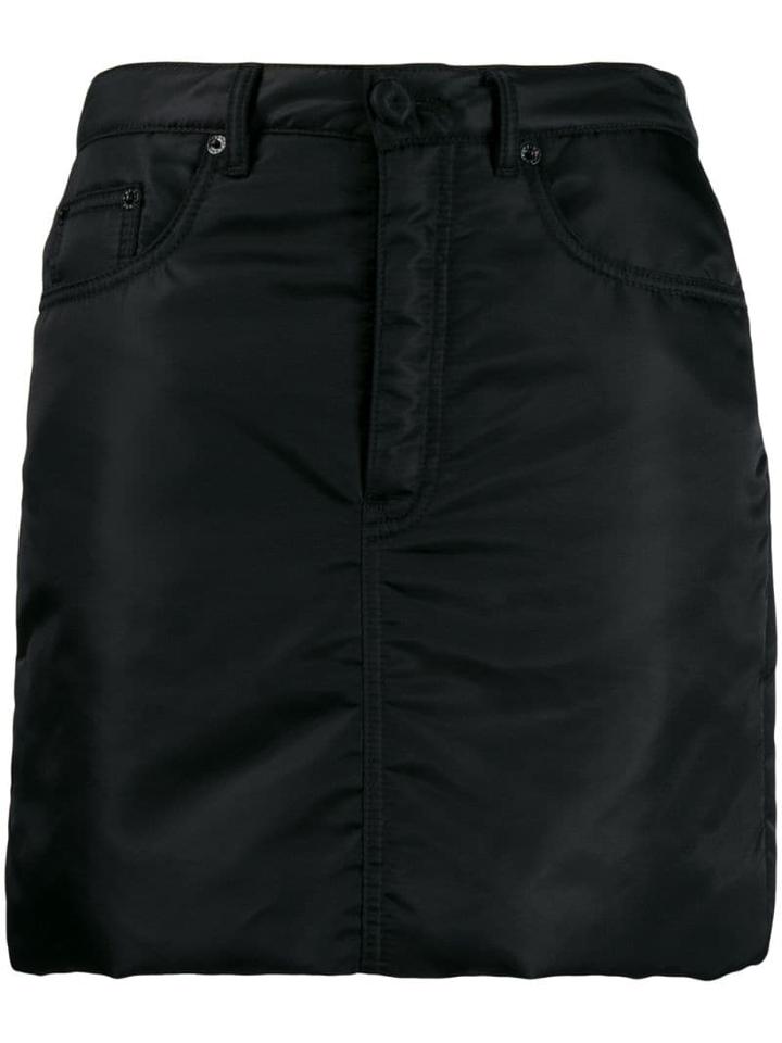 Mm6 Maison Margiela Padded Straight Skirt - Black