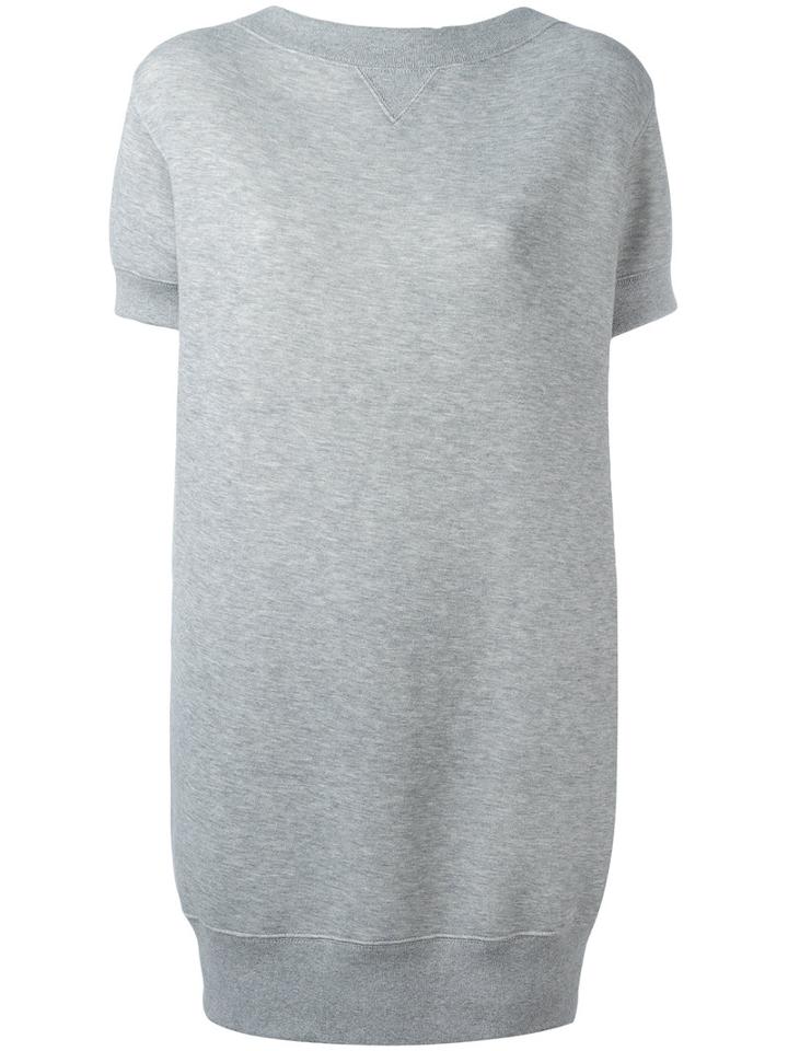 Sacai Sweat T-shirt Dress, Women's, Size: 3, Grey, Cotton/nylon