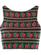 Cecilia Prado Knit Crop Top, Women's, Size: G, Black, Viscose