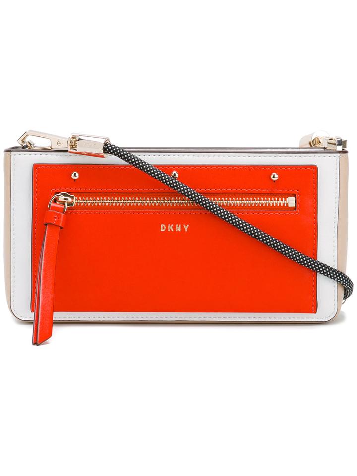 Dkny - Small Bungee Rope Crossbody - Women - Leather - One Size, Women's, Yellow/orange, Leather