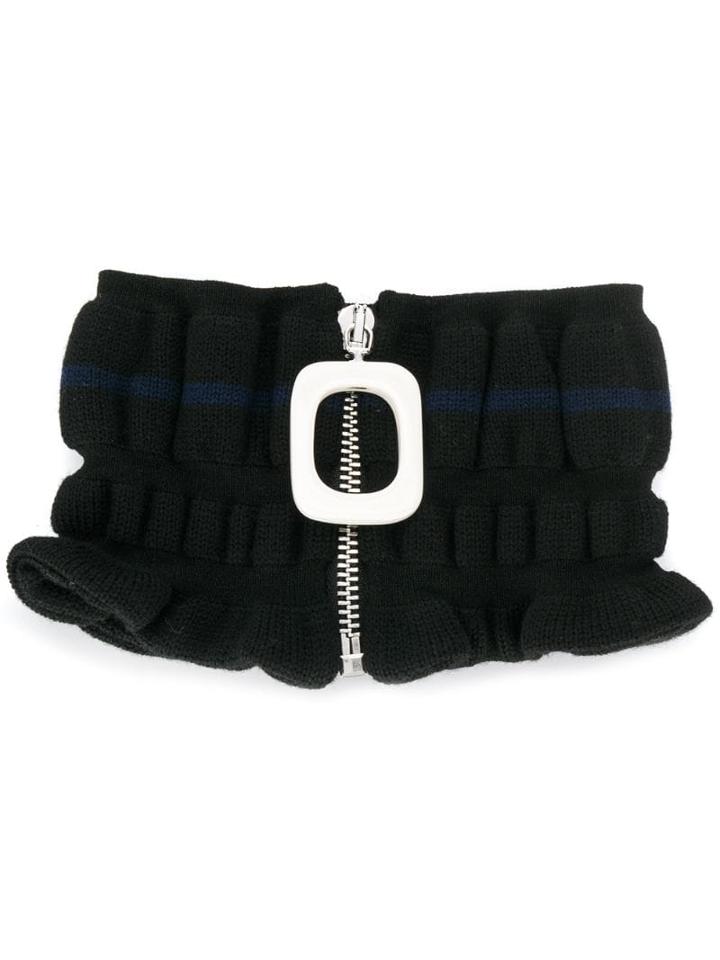 Jw Anderson Zip-front Neckband - Black
