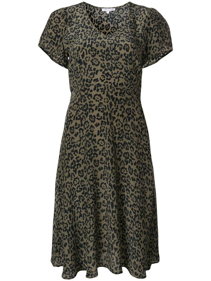 Lily And Lionel Tied Leopard Print Dress - Green