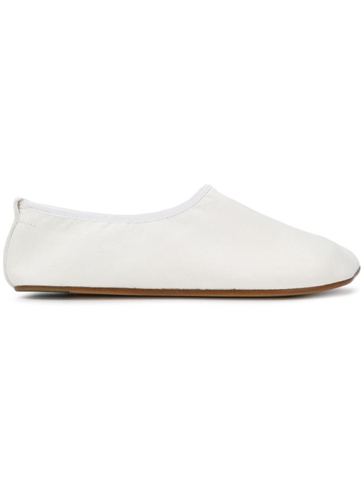 Mm6 Maison Margiela Sculpted Toe Ballerinas - White