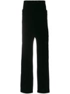 Rick Owens Velvet Loose-fit Trousers - Black