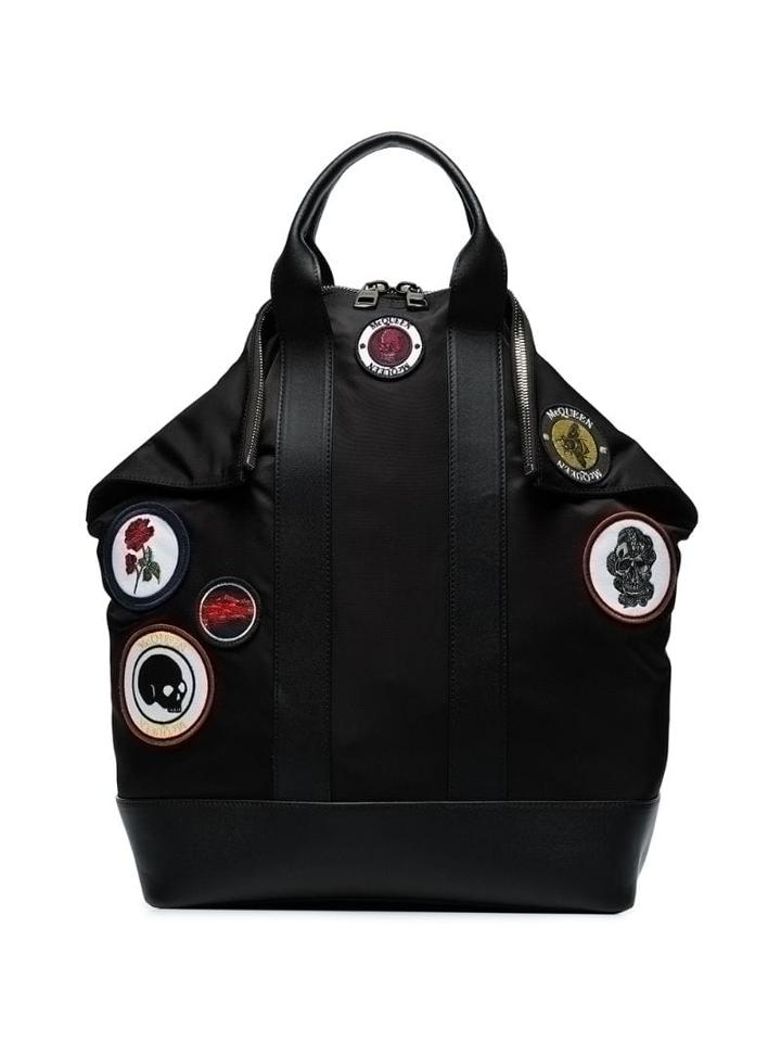 Alexander Mcqueen Black De Manta Backpack