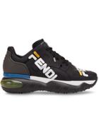 Fendi Logo Lace-up Sneakers - Black