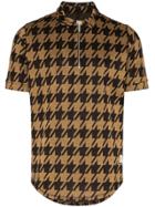 Prévu Pelle Houndstooth Polo Shirt - Black