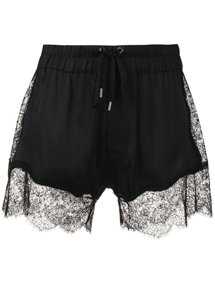 Tom Ford Lace-panel Short Shorts - Black