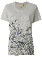 Burberry Doodle Print T-shirt - Grey