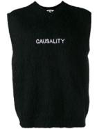 Msgm Casualty Knitted Vest - Black