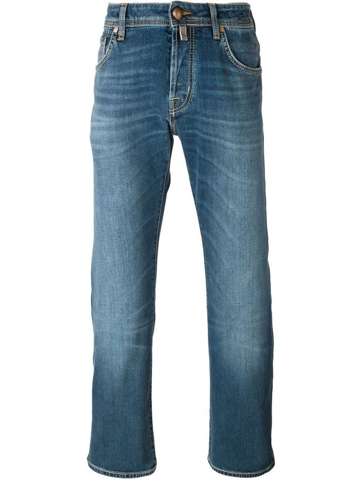 Jacob Cohen Five Pocket Straight Jeans, Men's, Size: 42, Blue, Cotton/spandex/elastane