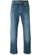 Jacob Cohen Five Pocket Straight Jeans, Men's, Size: 42, Blue, Cotton/spandex/elastane