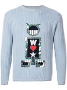 Walter Van Beirendonck Vintage Puk Puk Mirror Sweater - Blue