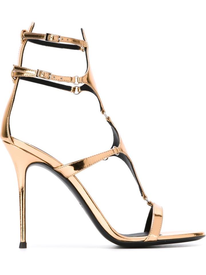 Giuseppe Zanotti Design Darlene Sandals, Women's, Size: 40, Grey, Patent Leather/leather