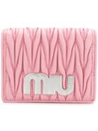 Miu Miu Matelassé Bifold Wallet - Pink
