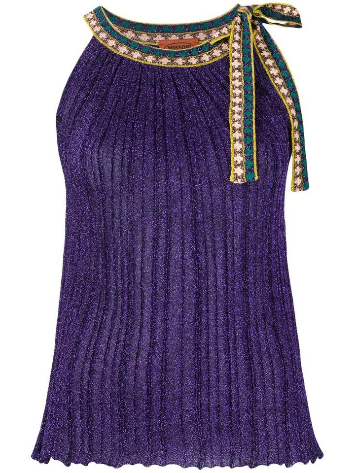 Missoni Lace Up Top, Women's, Size: 40, Pink/purple, Cupro/polyester/viscose