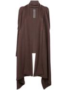 Rick Owens Open Front Trapeze Cardigan - Brown