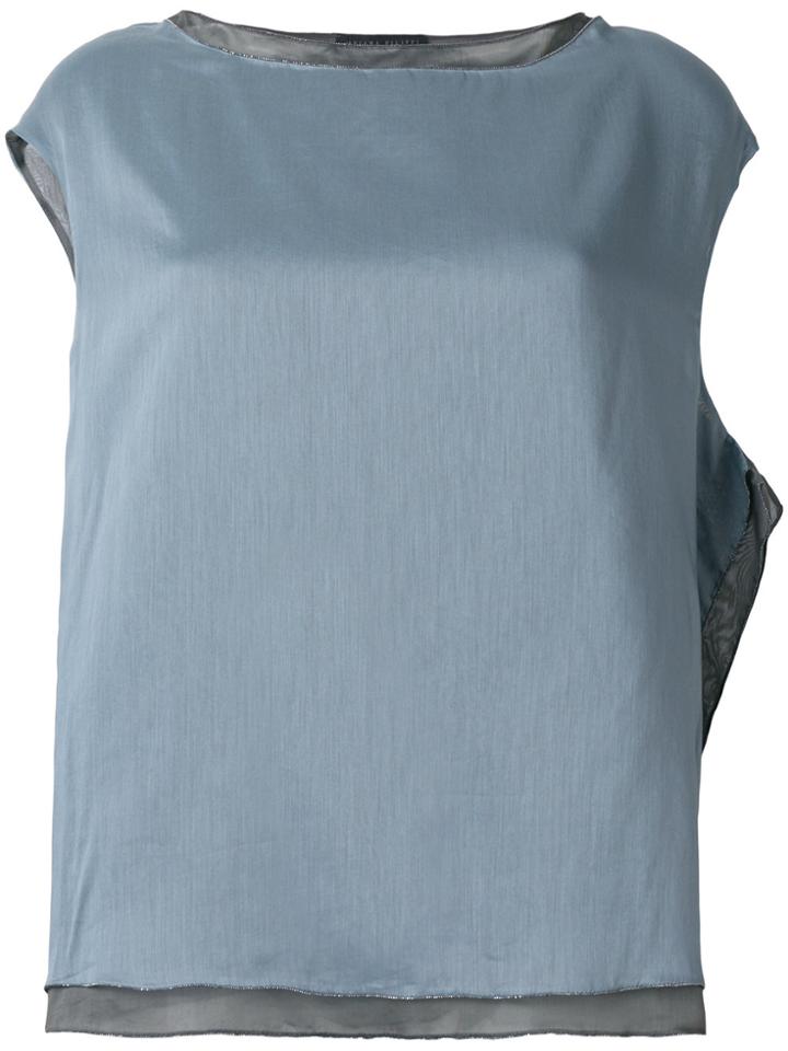 Fabiana Filippi Sleeveless Loose Fit Top - Blue